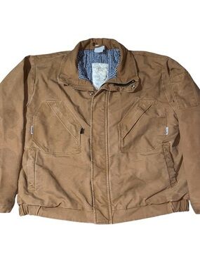 MagidE FR Dual-Hazard Quilt-Lined Arc Rated Brown Duck Bomber Jacket 2XL